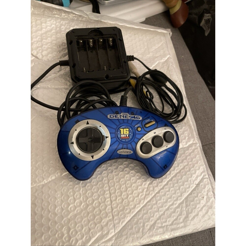 Sega Genesis Mini Console Radica 16 Bit  Blue *Untested *No Battery Cover